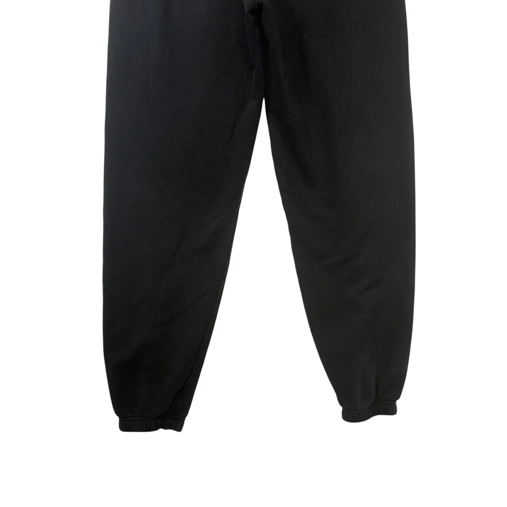 KULE Mens Small Black Sweatpants Joggers Signature Tab Elastic‎ Waist Cuffed S